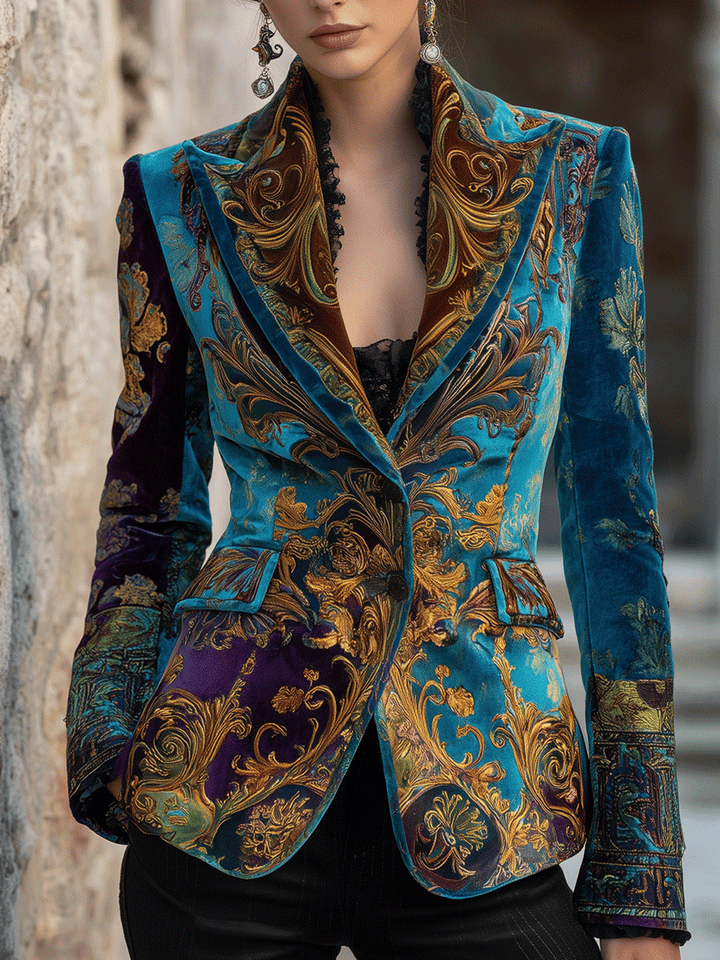 Baroque Velvet Blazer