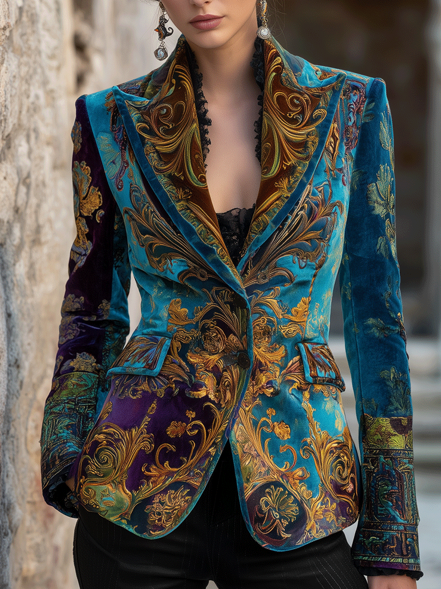 Baroque Velvet Blazer