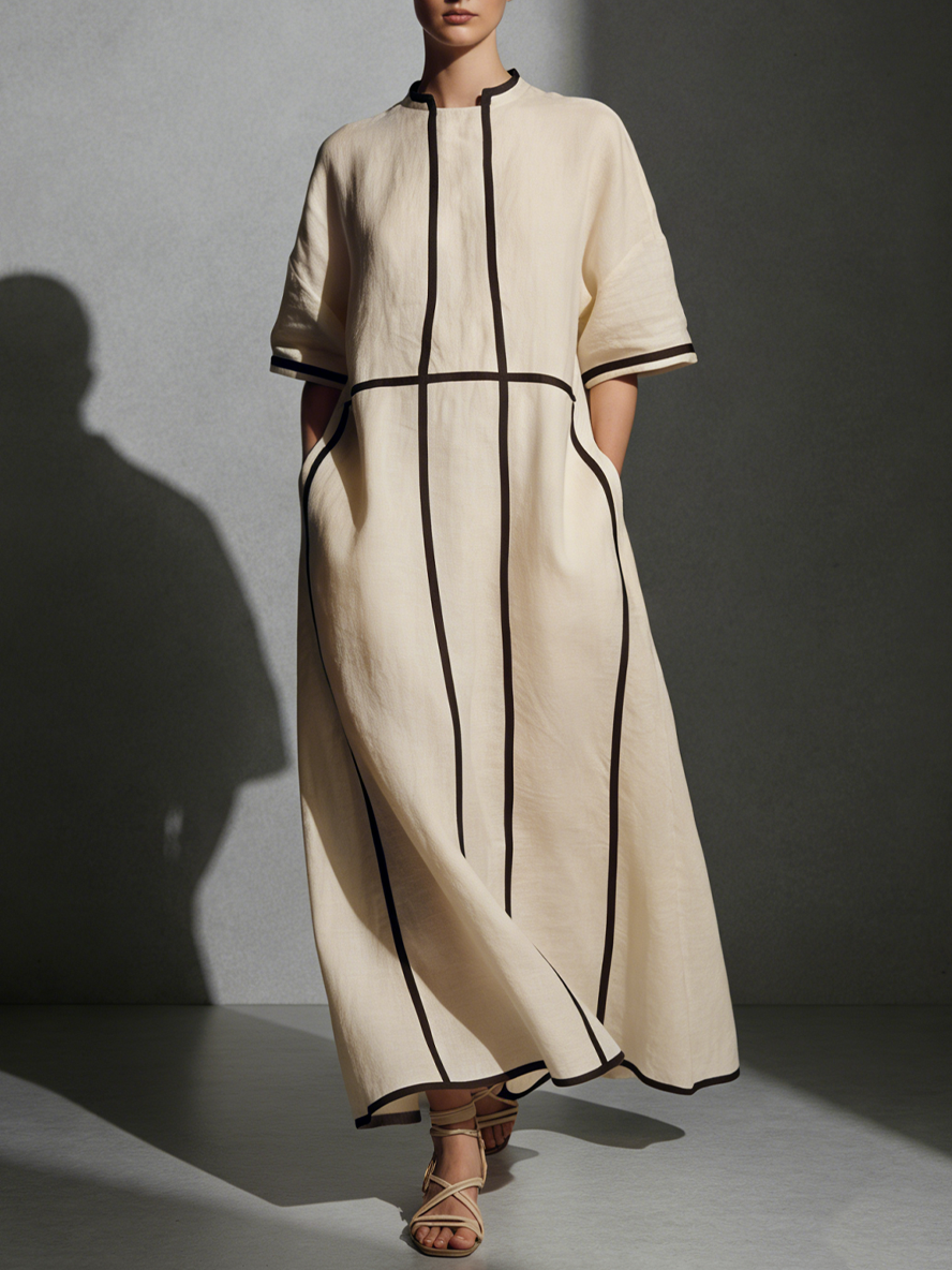 Linen Blend Maxi Dress