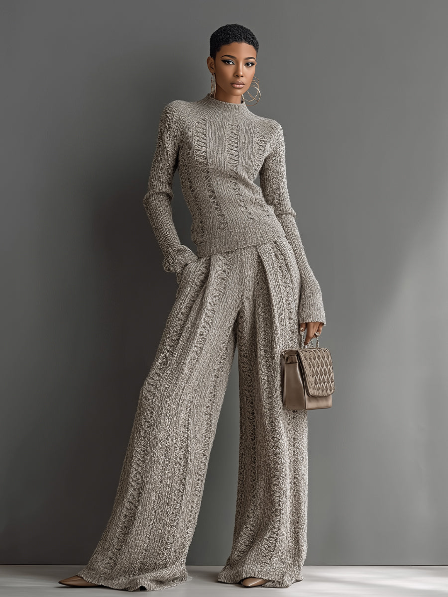 Taupe Knit Set