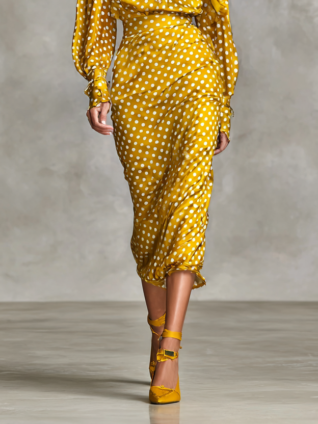 Satin Polka Dot Set