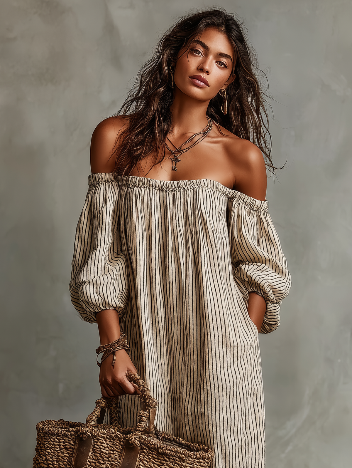 Off-Shoulder Maxi Dress