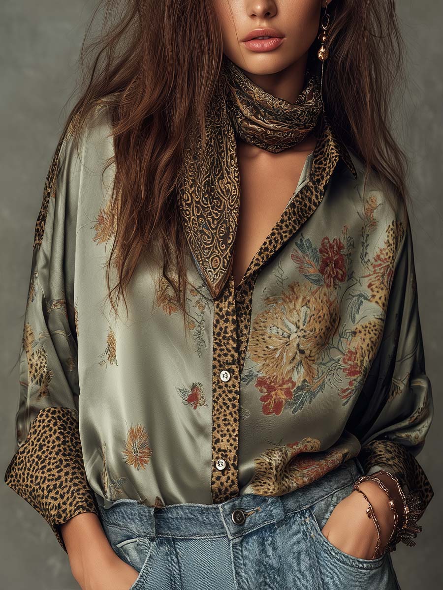 Satin Floral Shirt