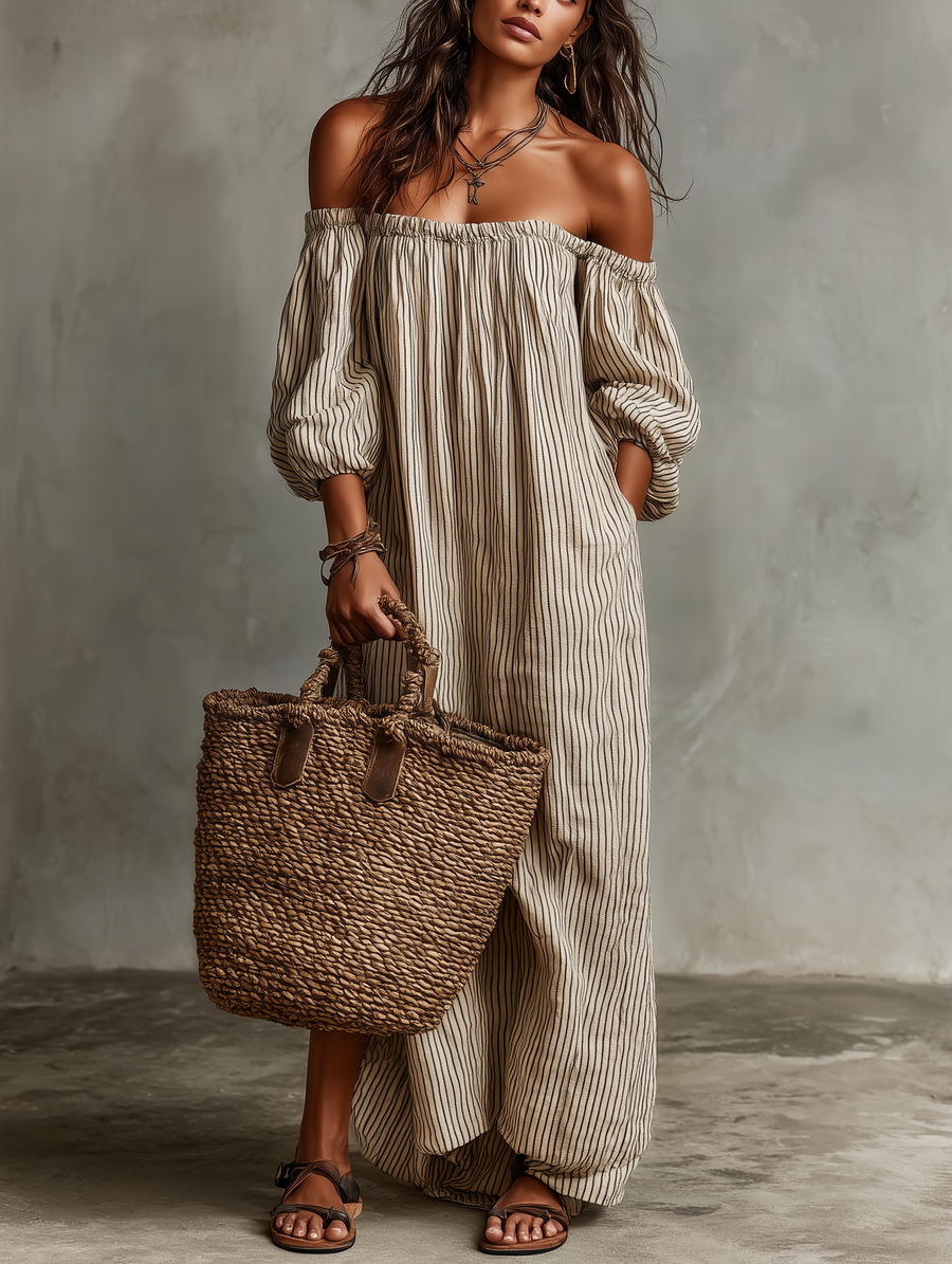 Off-Shoulder Maxi Dress