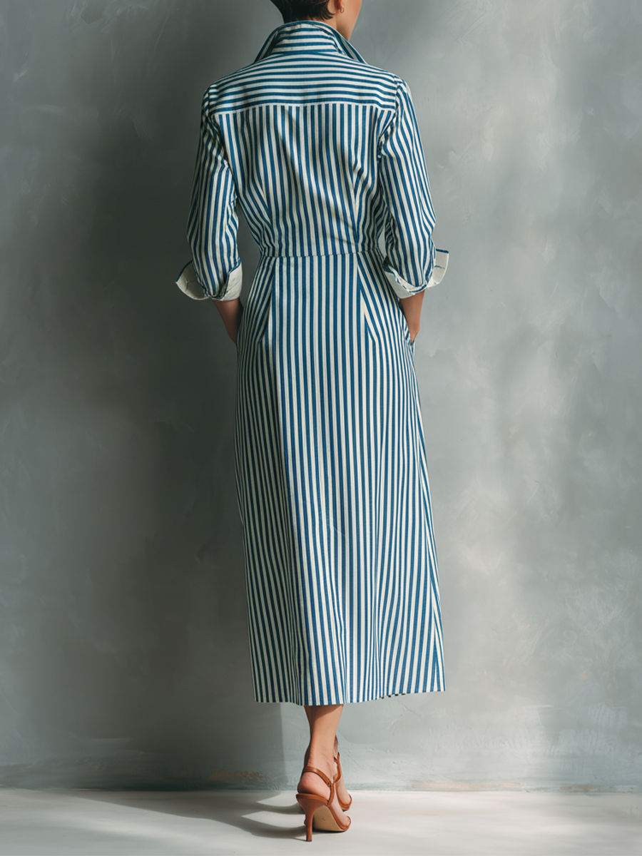 Striped Shirt Dress