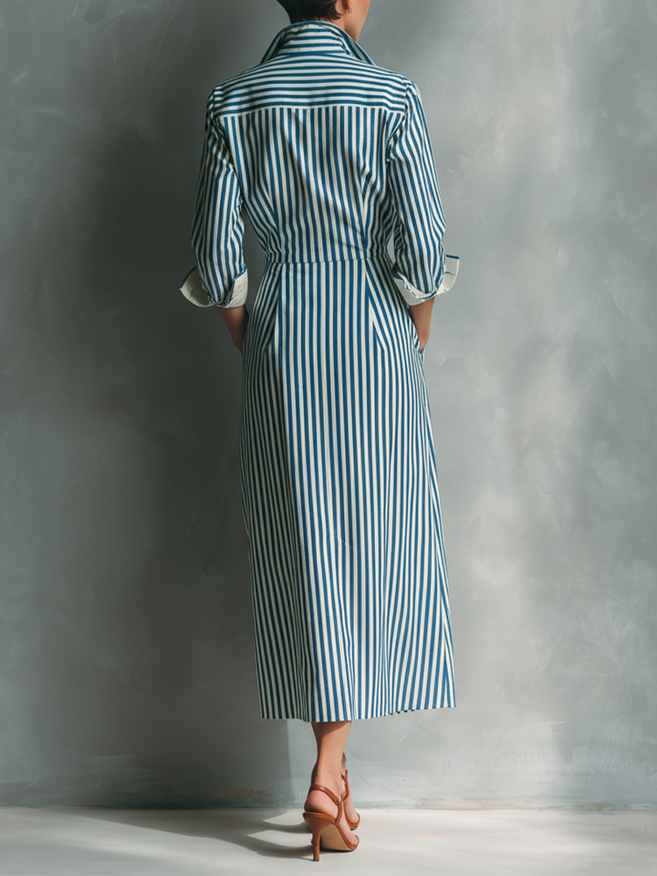 Striped Shirt Dress