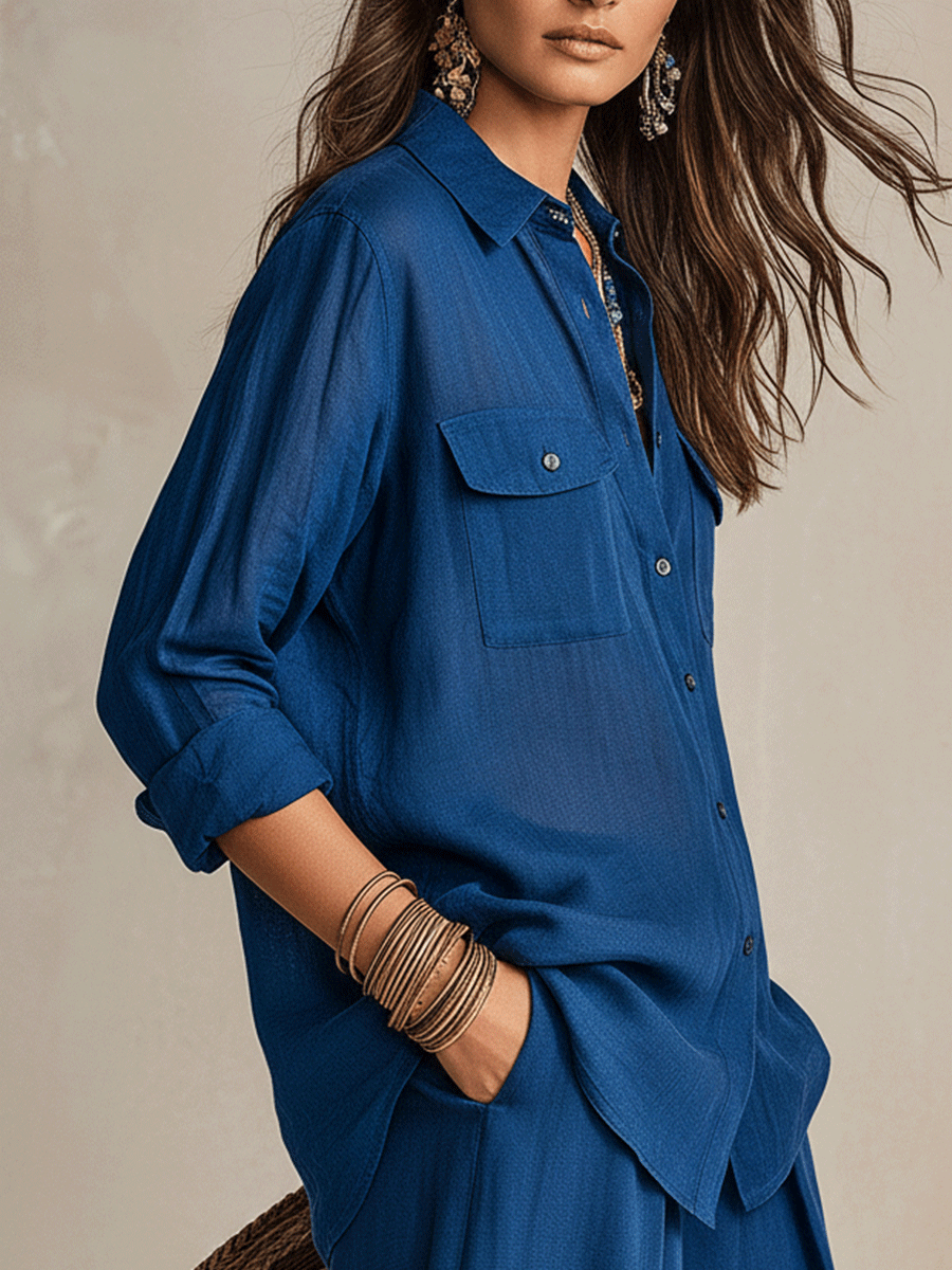 Indigo Linen Shirt