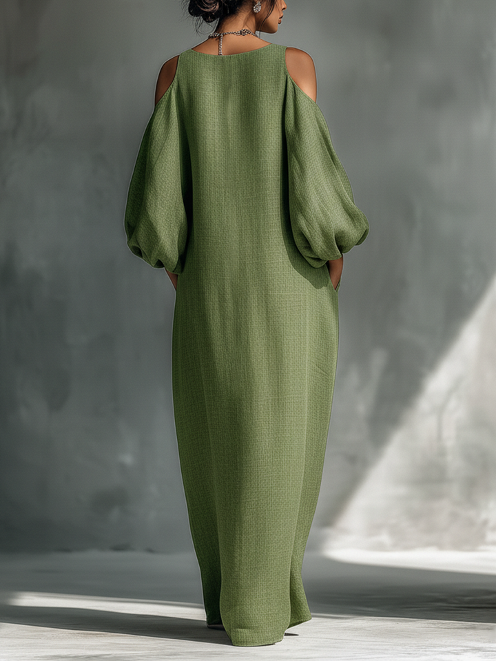 Cold-Shoulder Maxi Dress