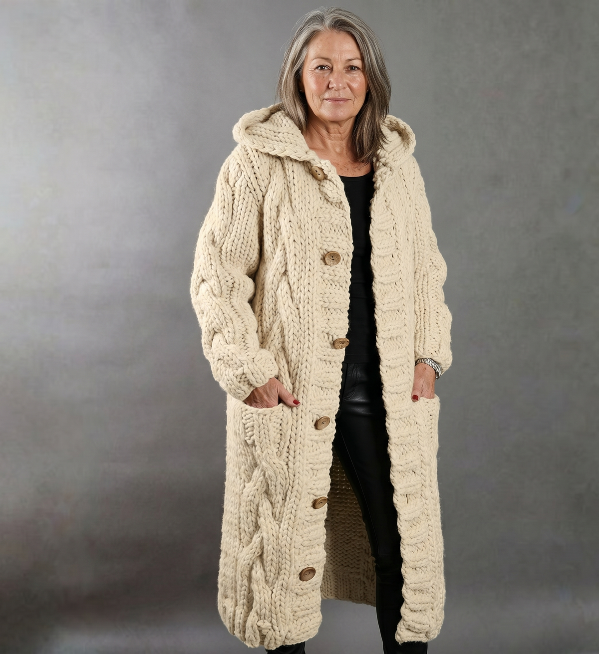 Alessia Cable Knit Coat