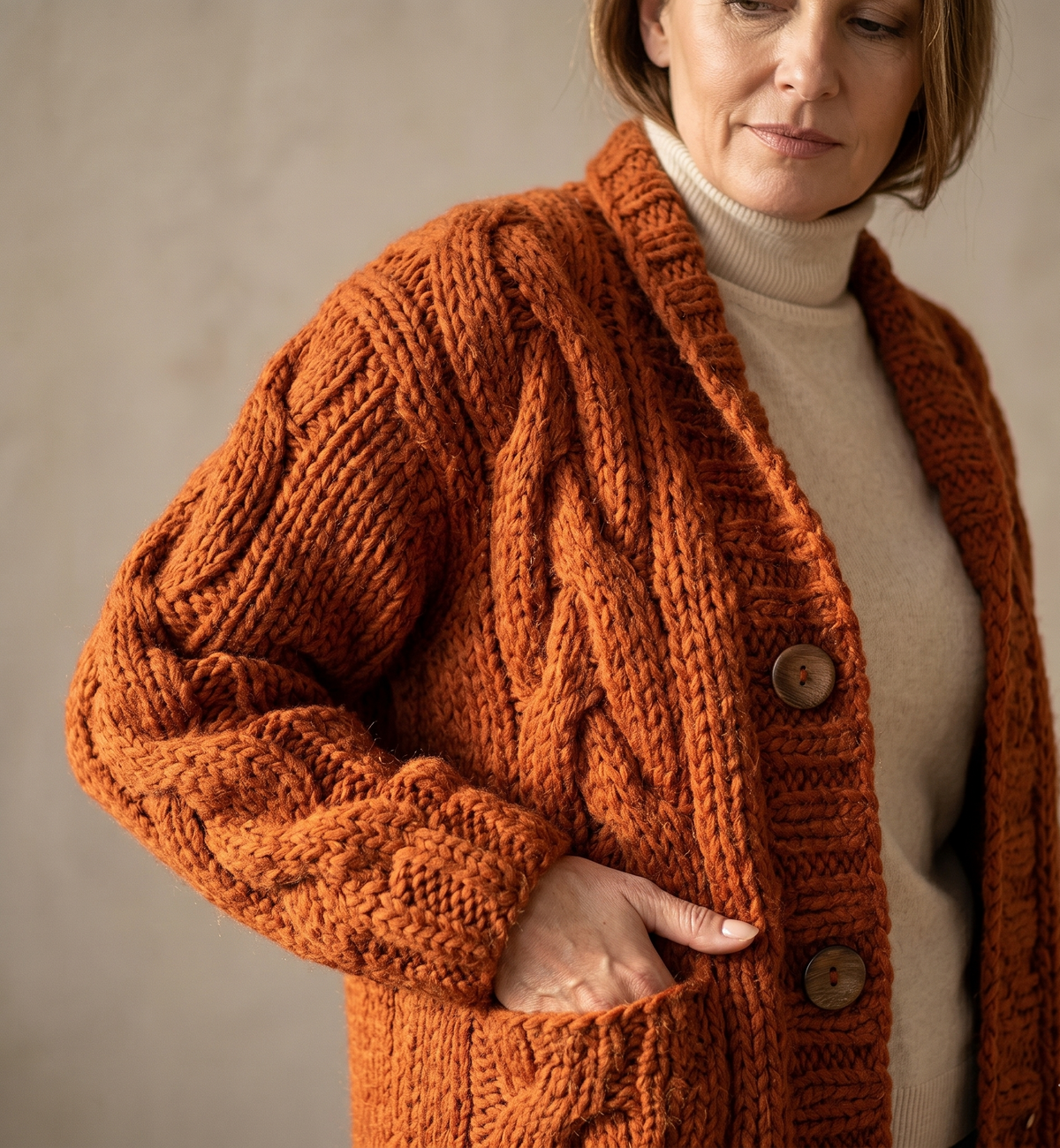 Alessia Cable Knit Coat