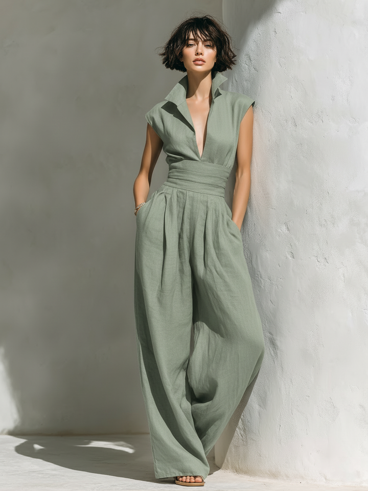 Linen Blend Jumpsuit