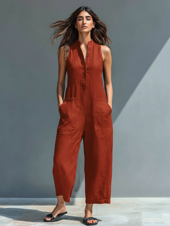 Linen Blend Jumpsuit