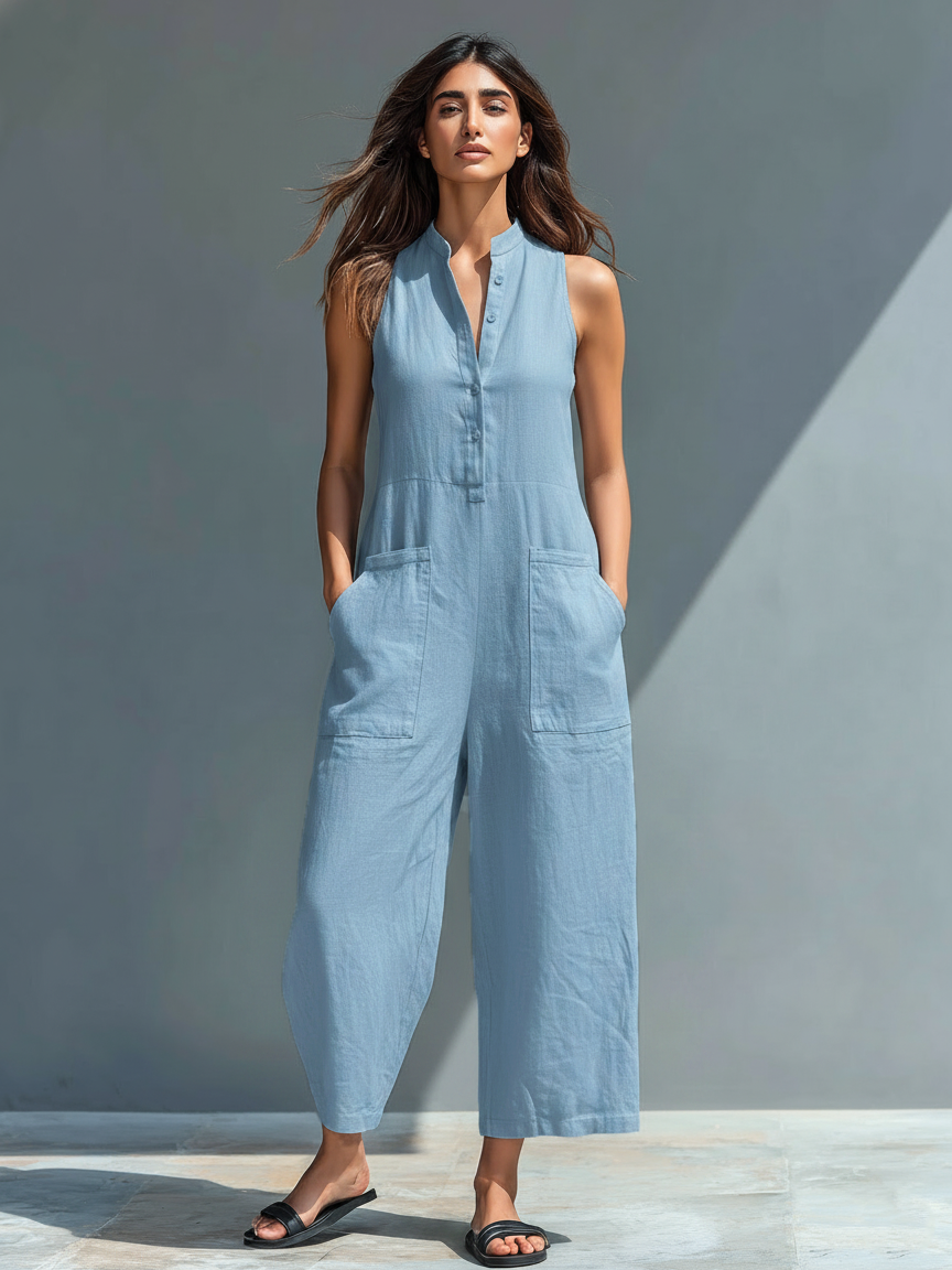 Linen Blend Jumpsuit
