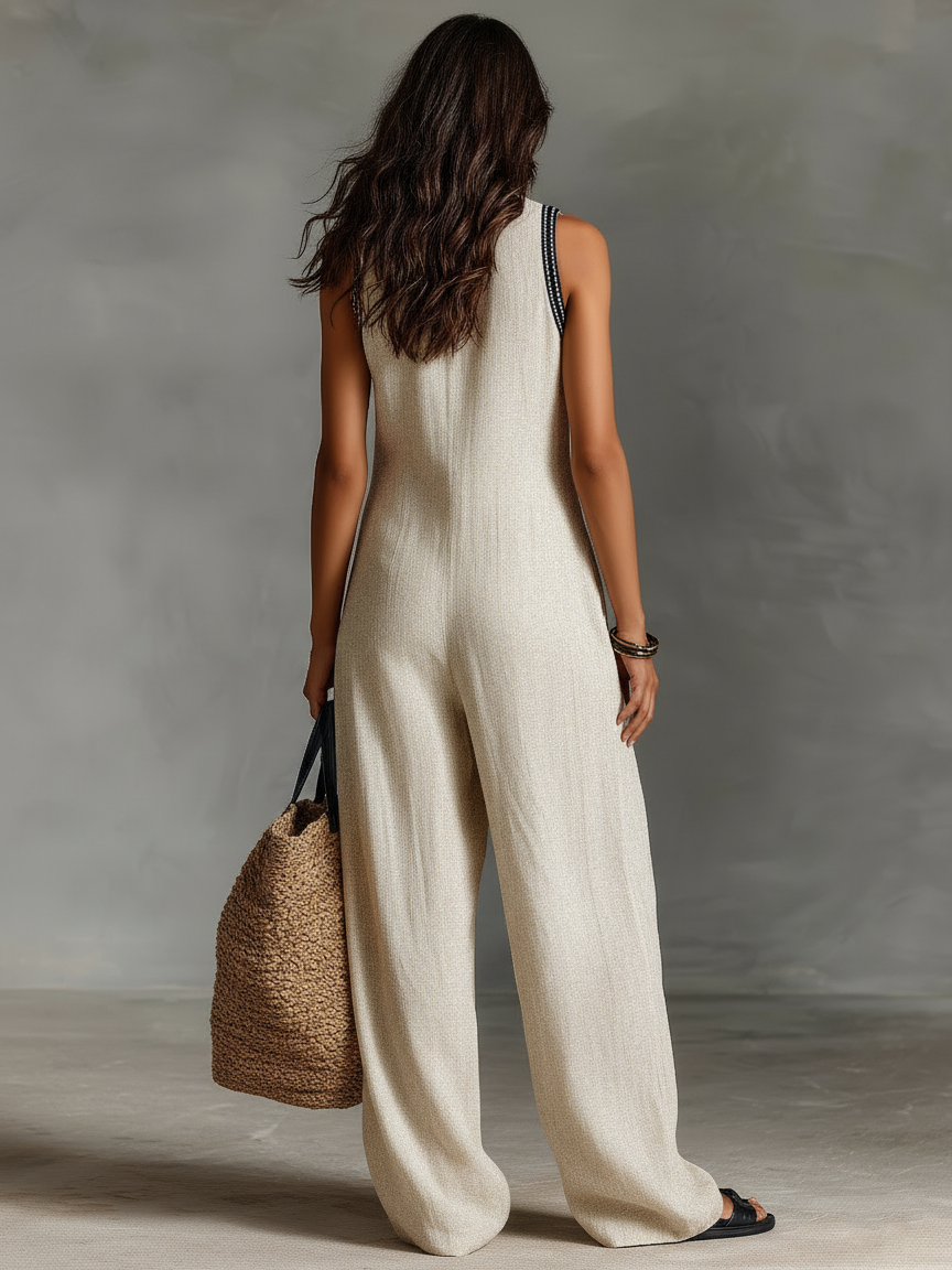 Linen Blend Jumpsuit