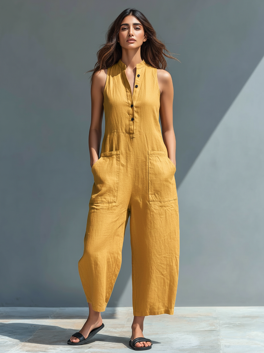 Linen Blend Jumpsuit