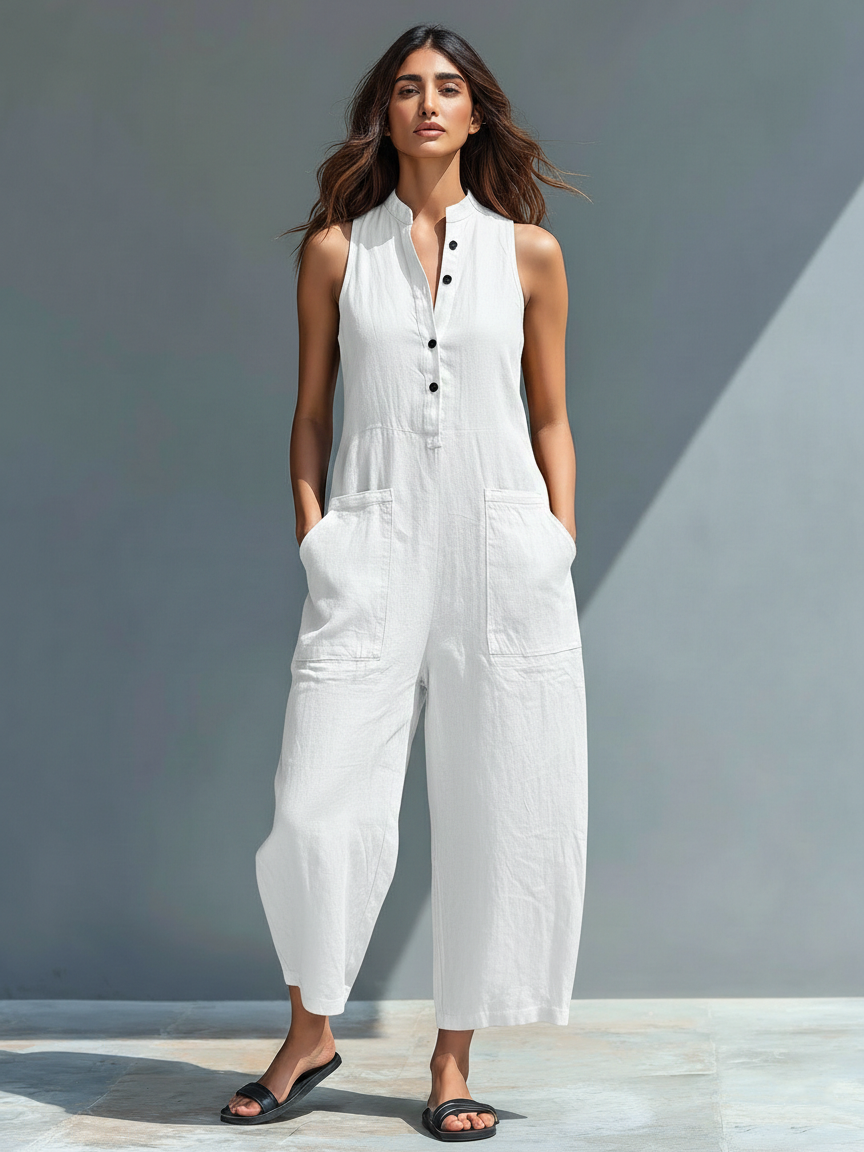Linen Blend Jumpsuit