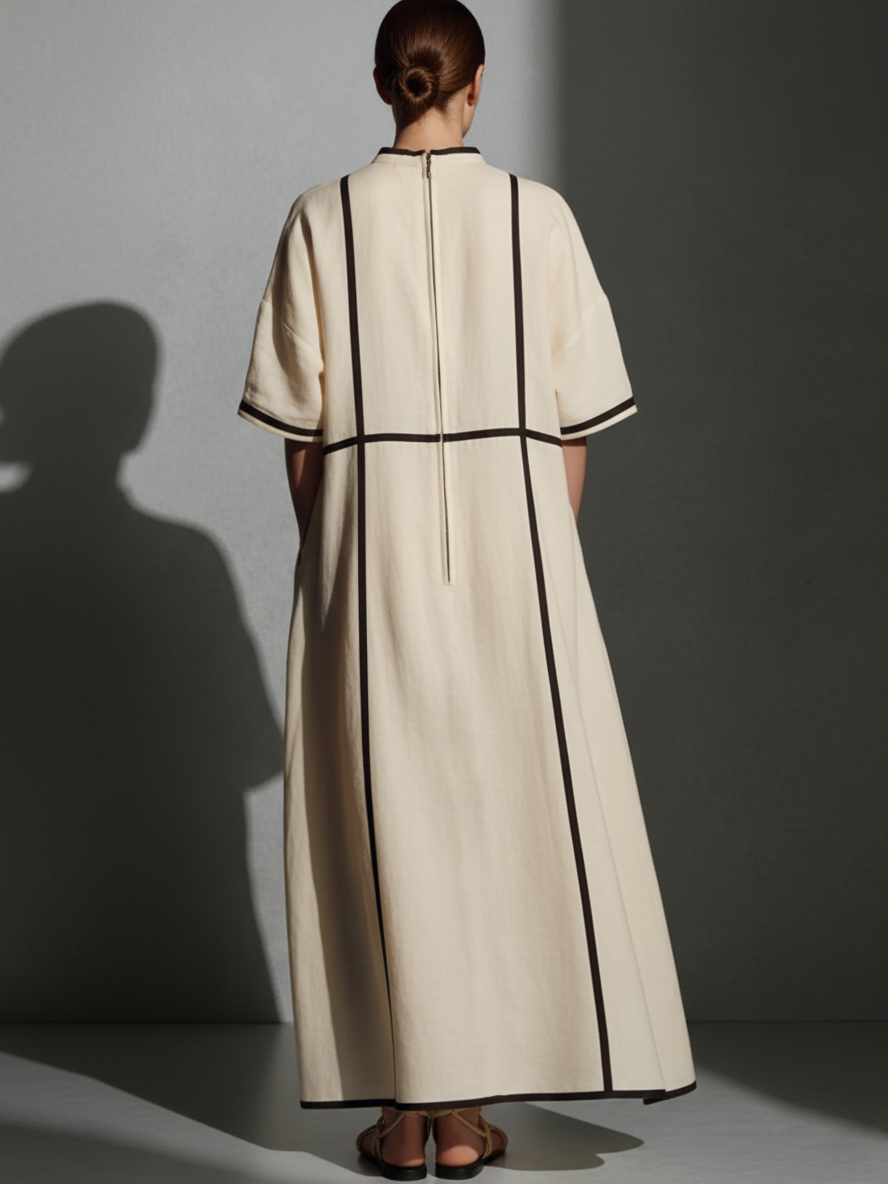 Linen Blend Maxi Dress
