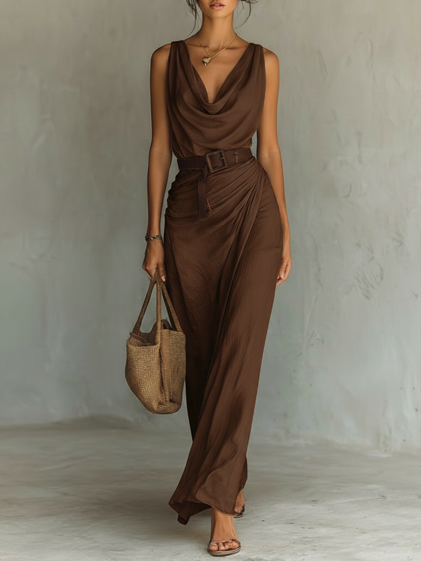 Cowl Neck Maxi Dress