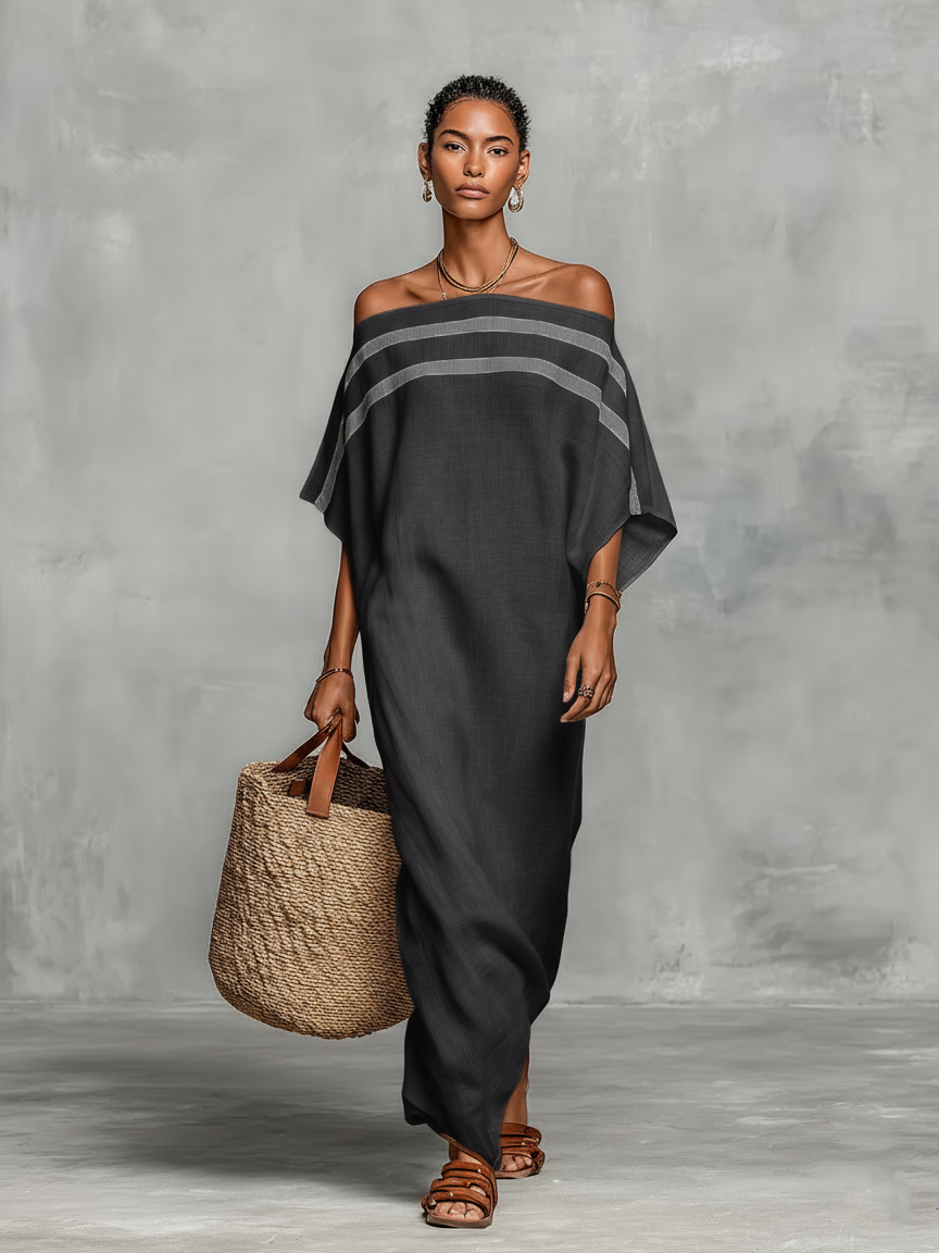 Linen Blend Maxi Dress
