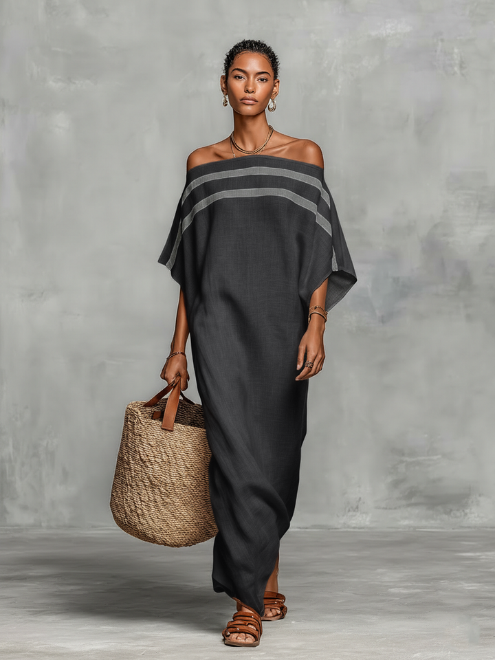 Linen Blend Maxi Dress
