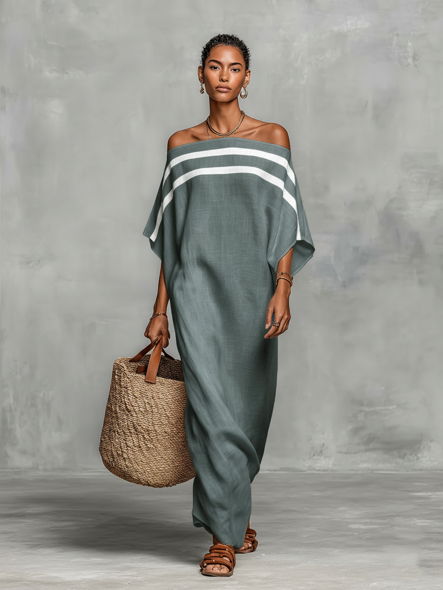 Linen Blend Maxi Dress