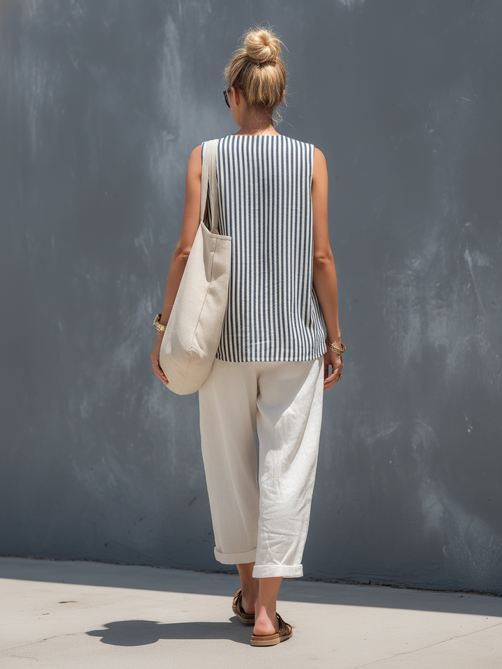 Striped Vest Set