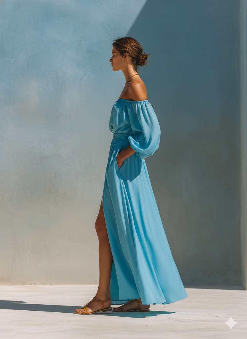 Sky Blue Maxi Dress