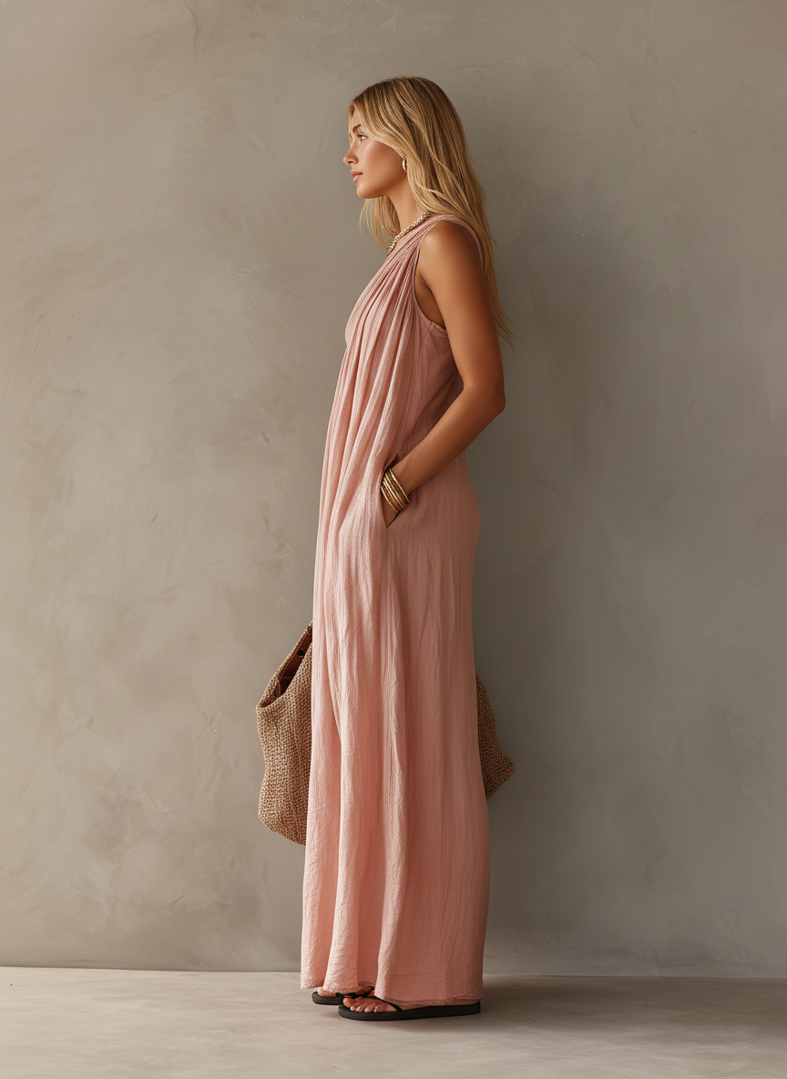 Isabella One-Shoulder Maxi Dress