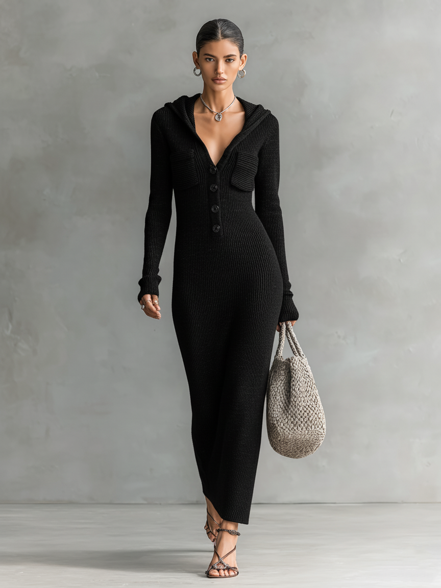 Hooded Maxi Dress