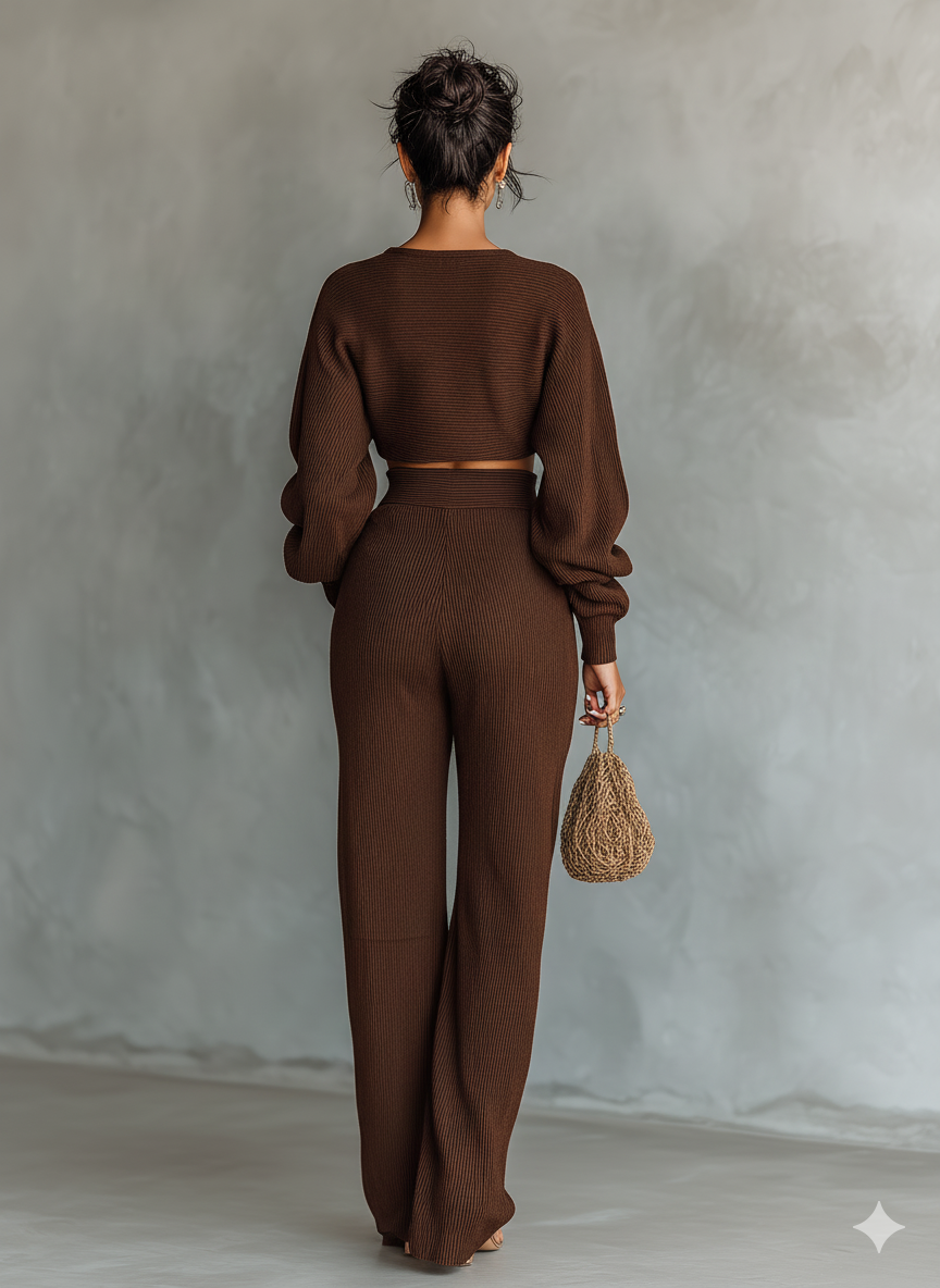 Coffee Knitted Set