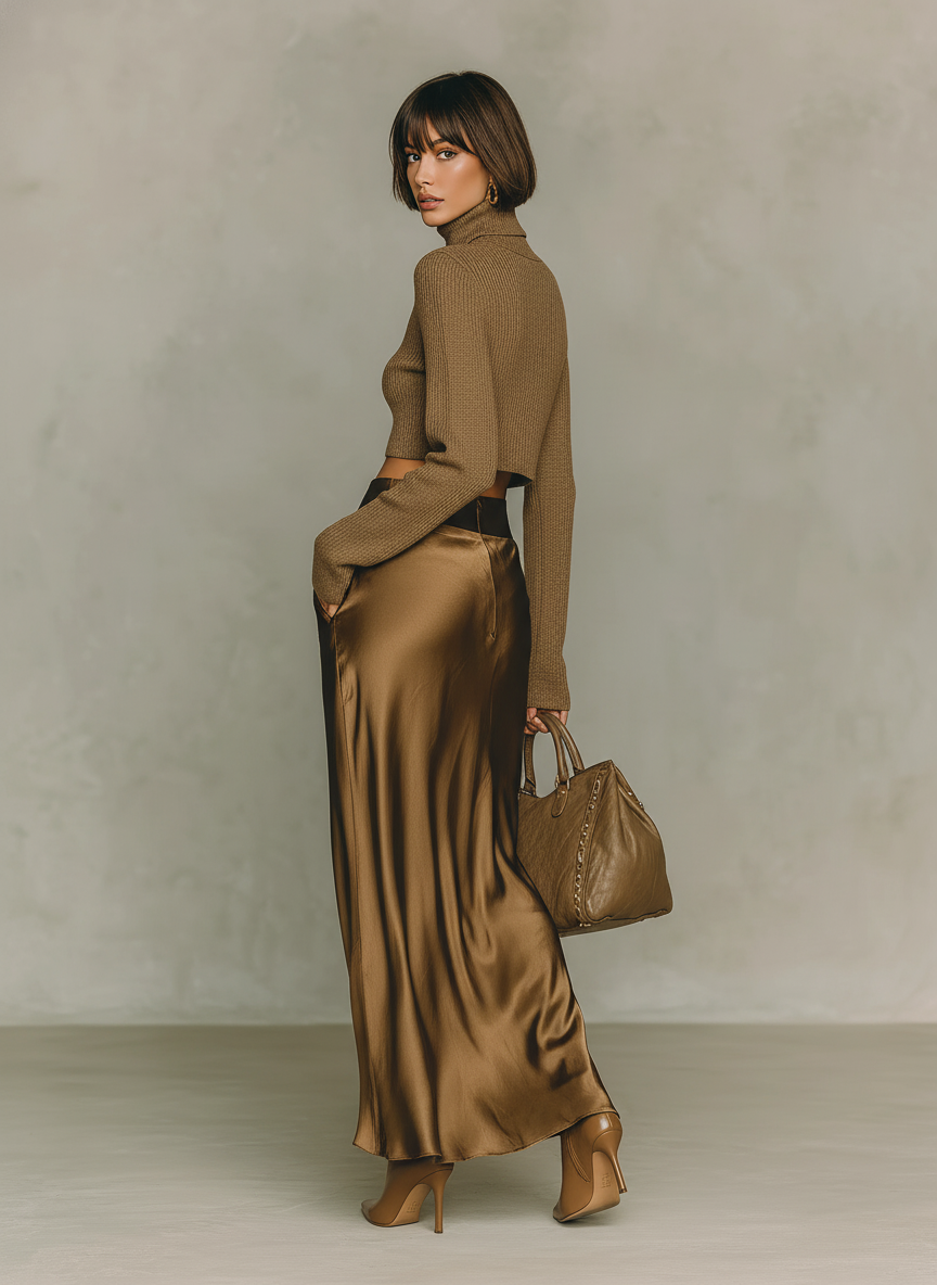 Turtleneck Knit Top