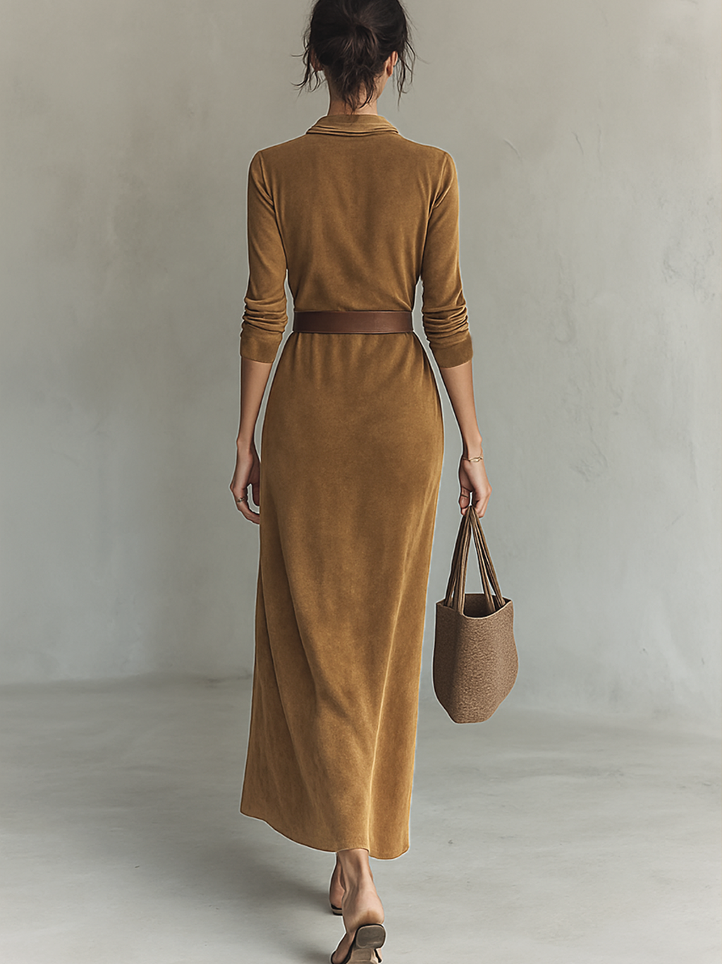 Suede Maxi Dress