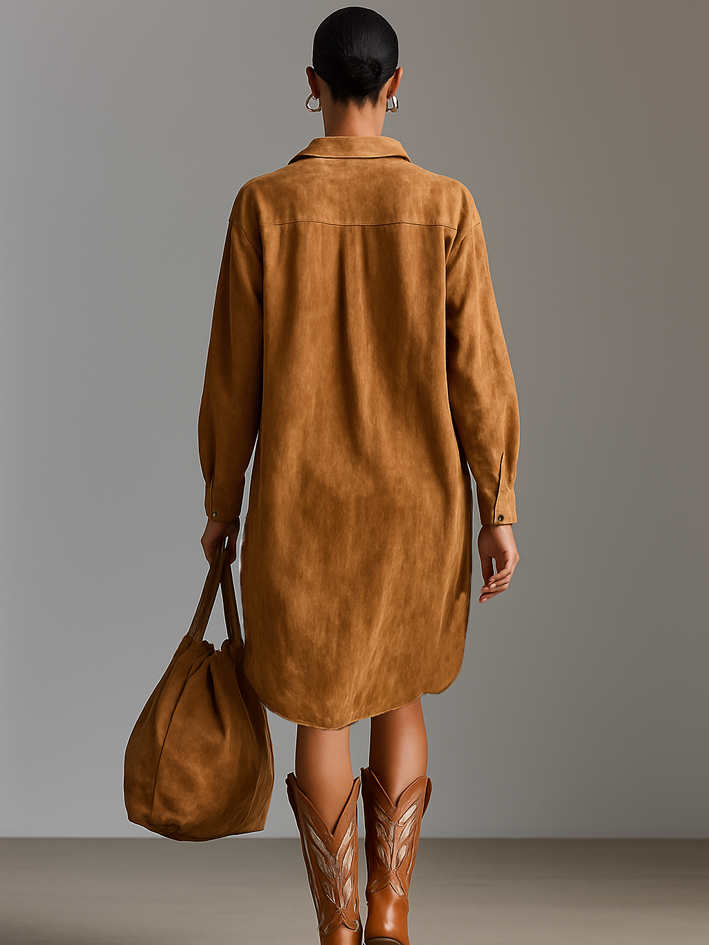 Suede Midi Dress