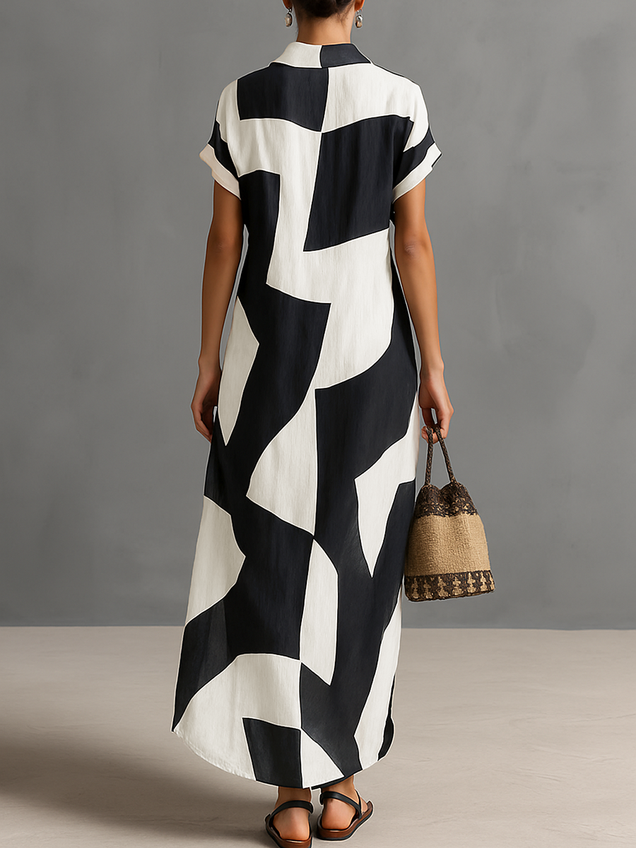 Linen Blend Maxi Dress