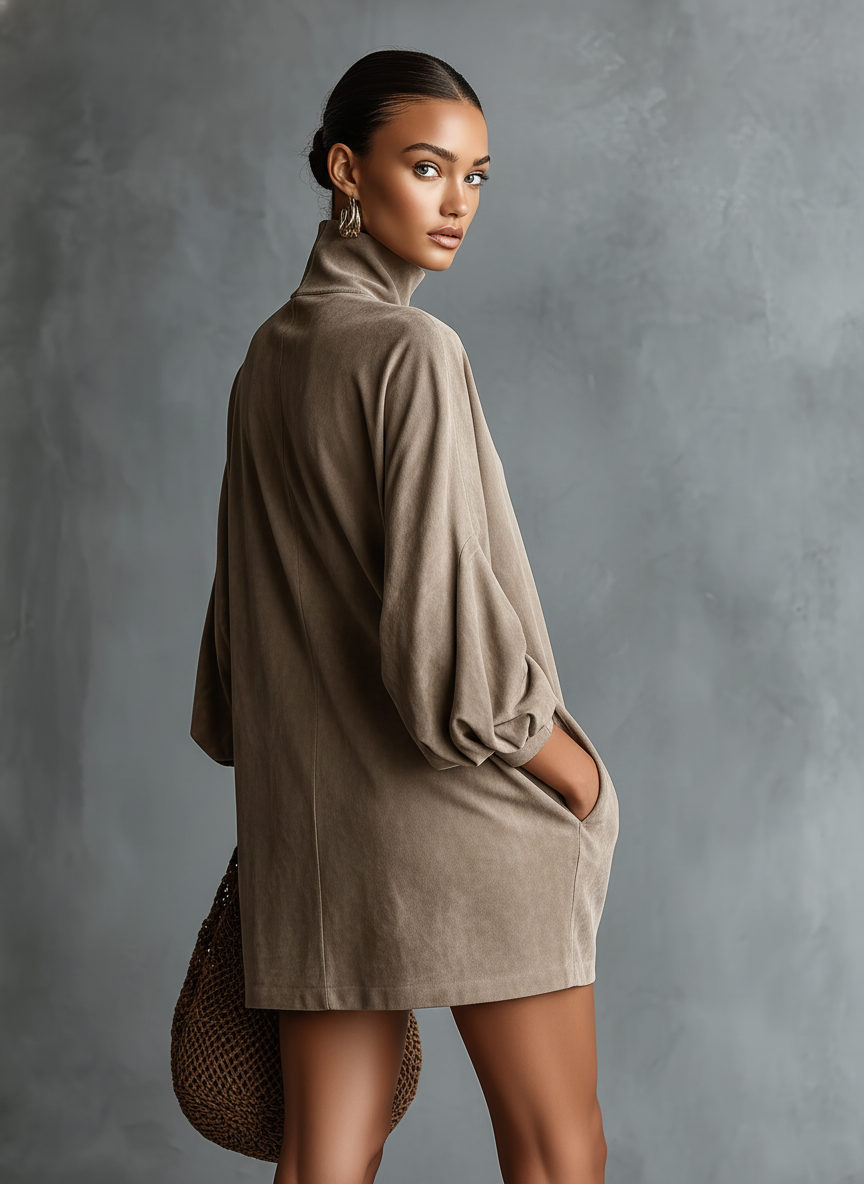 Suede Mini Dress