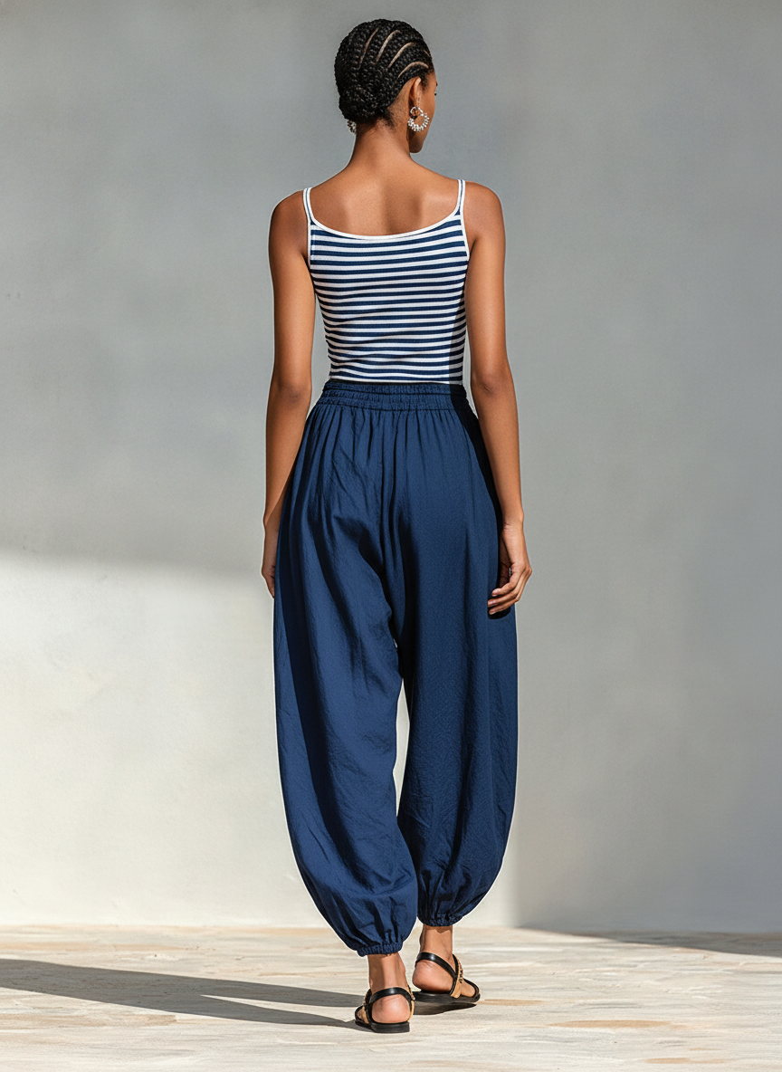 Navy Striped Set