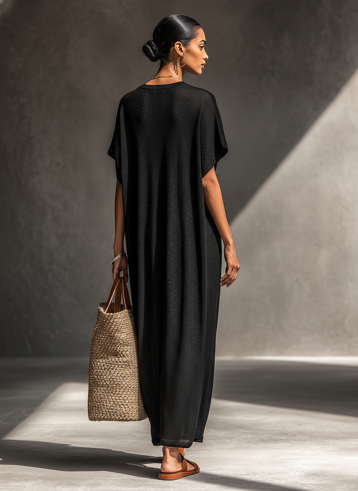 Sheer Knit Maxi Dress