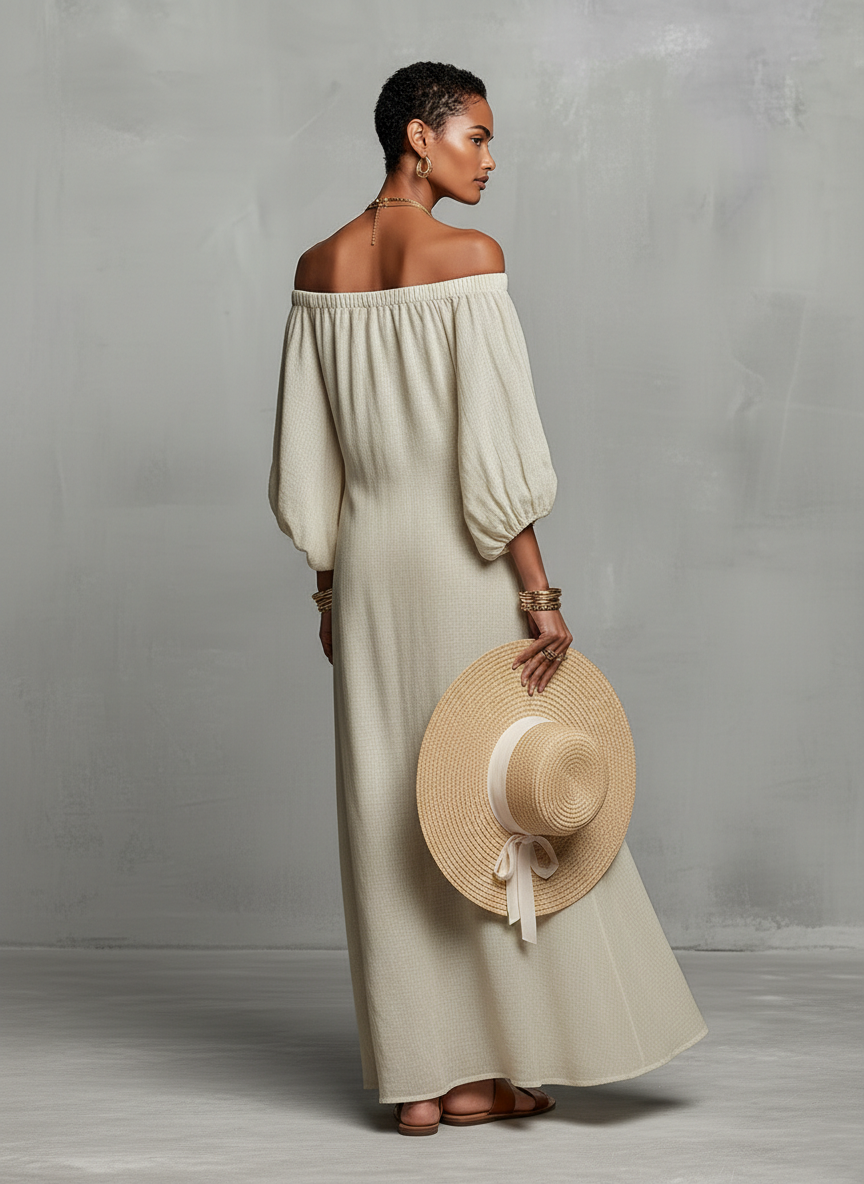 Off-the-Shoulder Maxi Dress