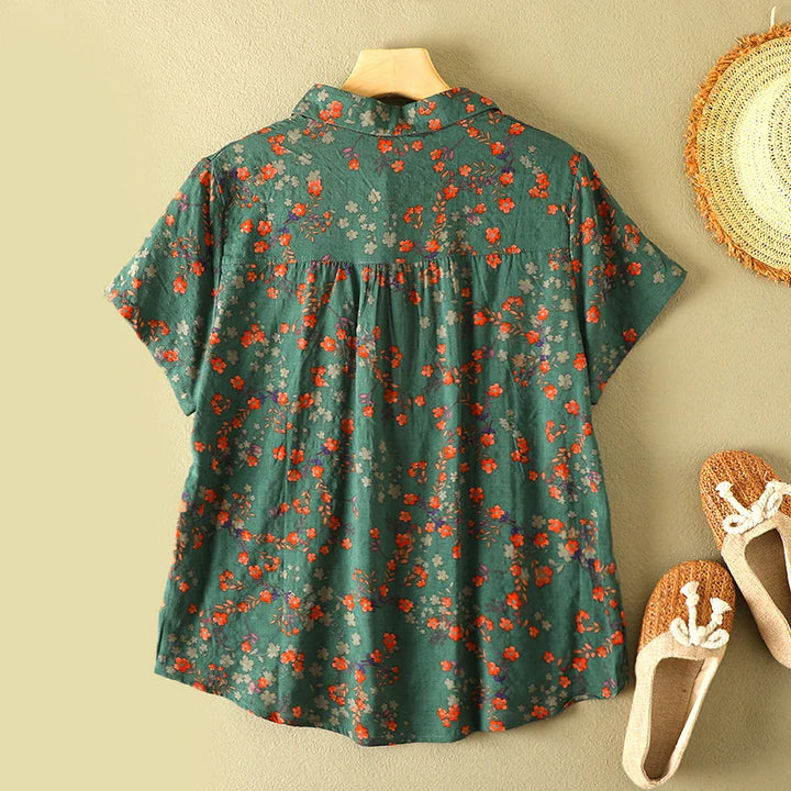 Olive Floral Shirt
