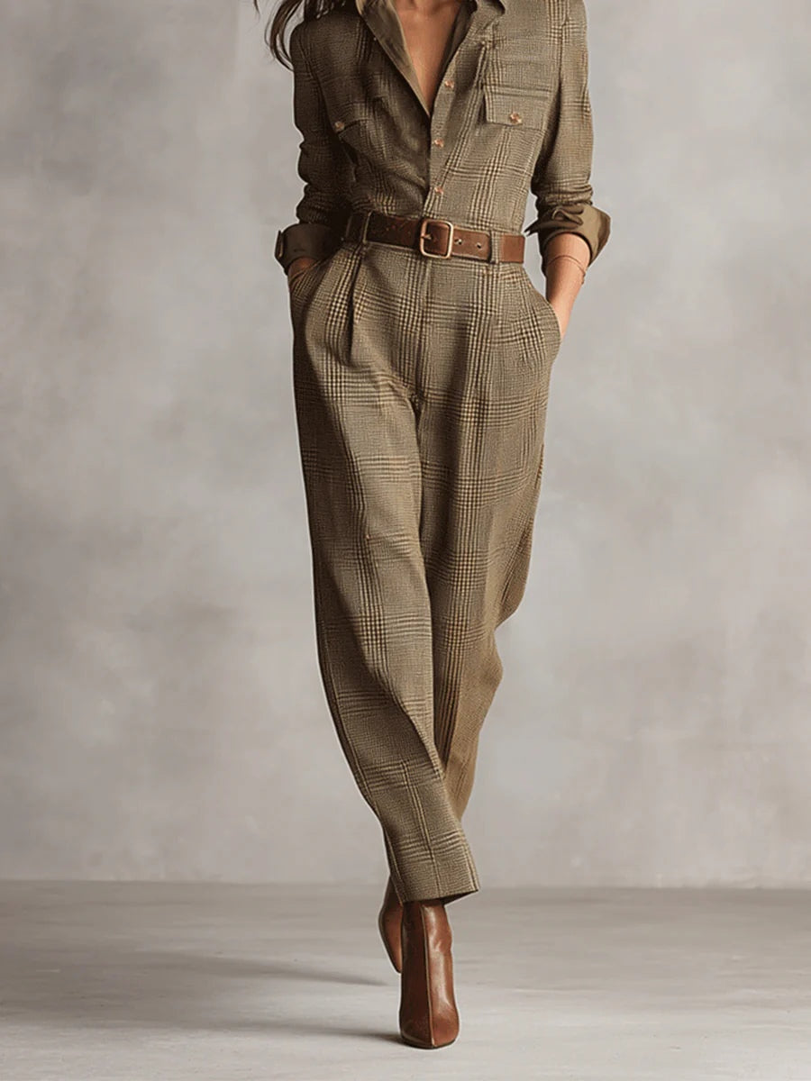 Vivian Plaid Jumpsuit