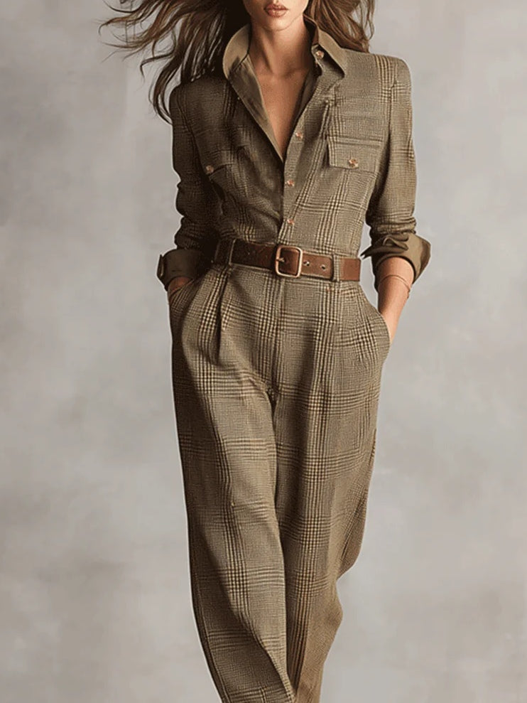 Vivian Plaid Jumpsuit