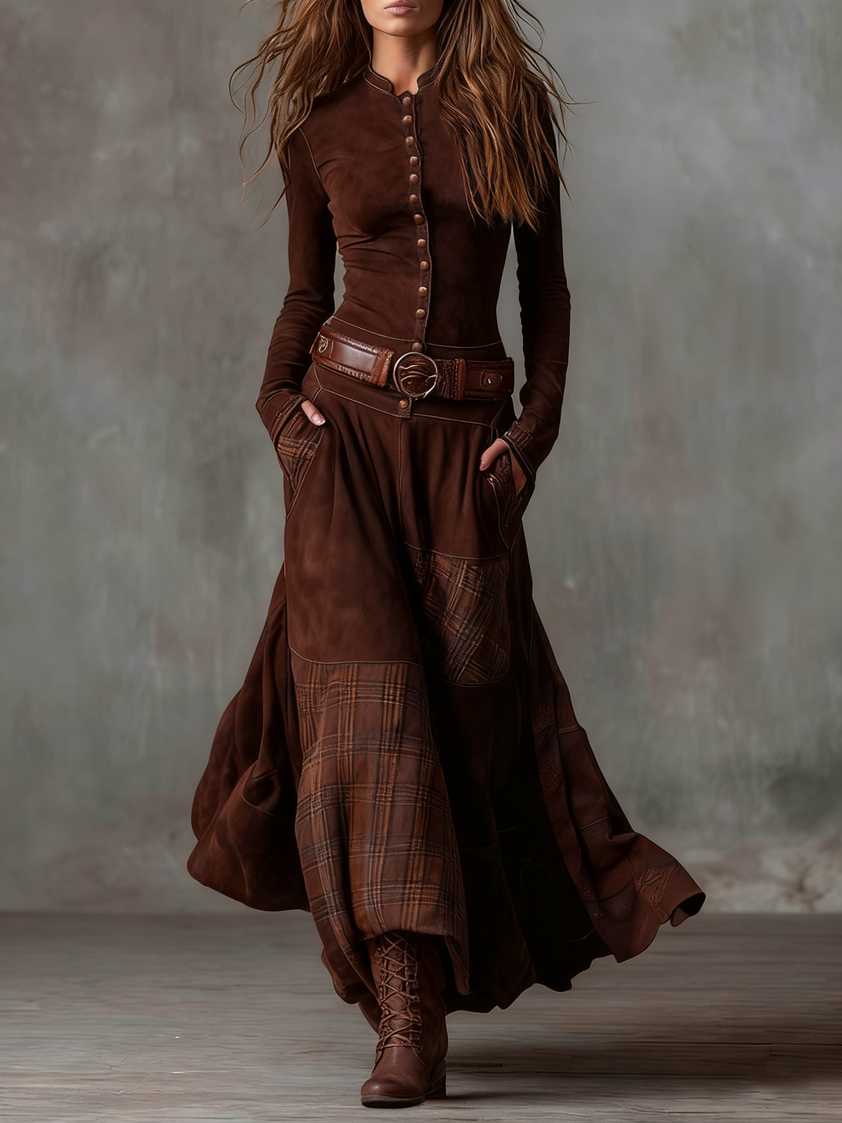Izabella Suede Dress