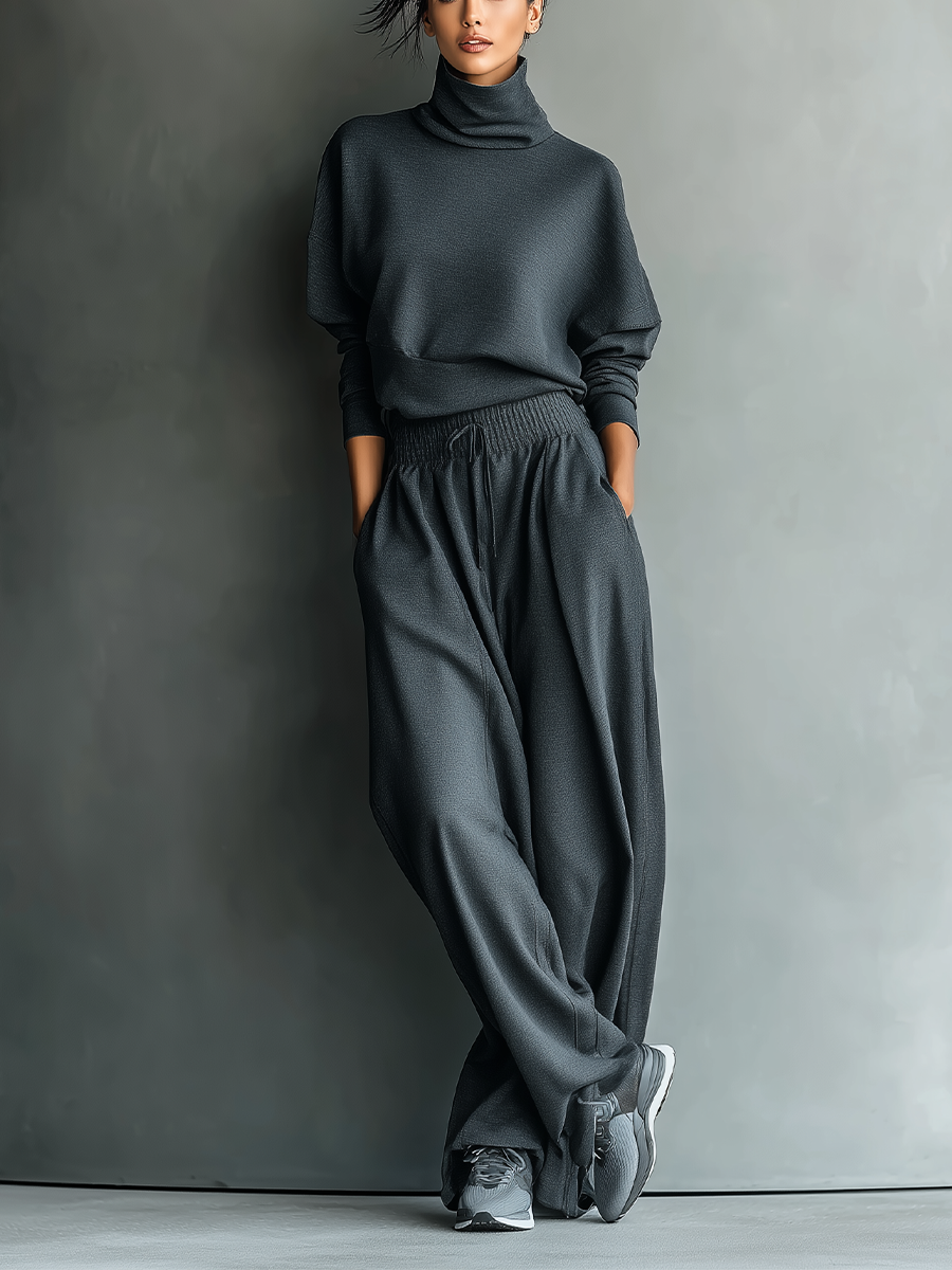 Charcoal Turtleneck Set
