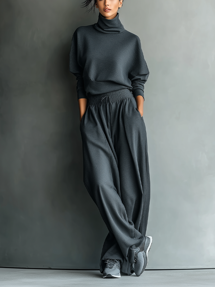 Charcoal Turtleneck Set