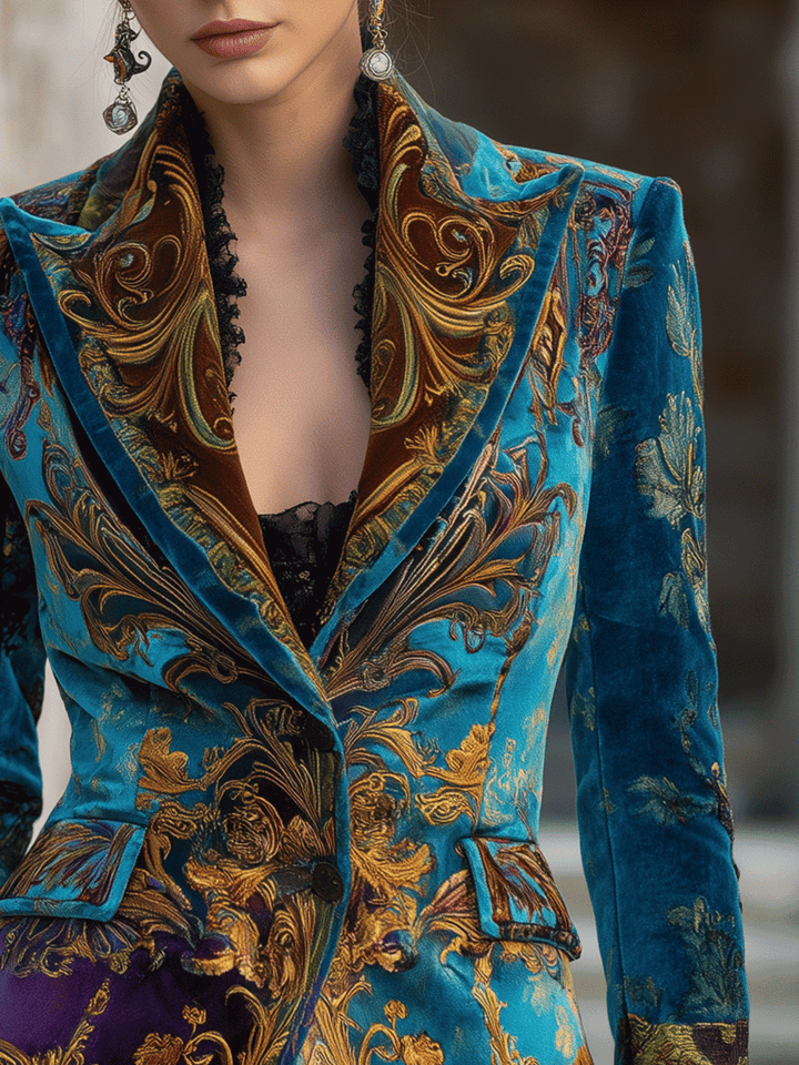 Baroque Velvet Blazer