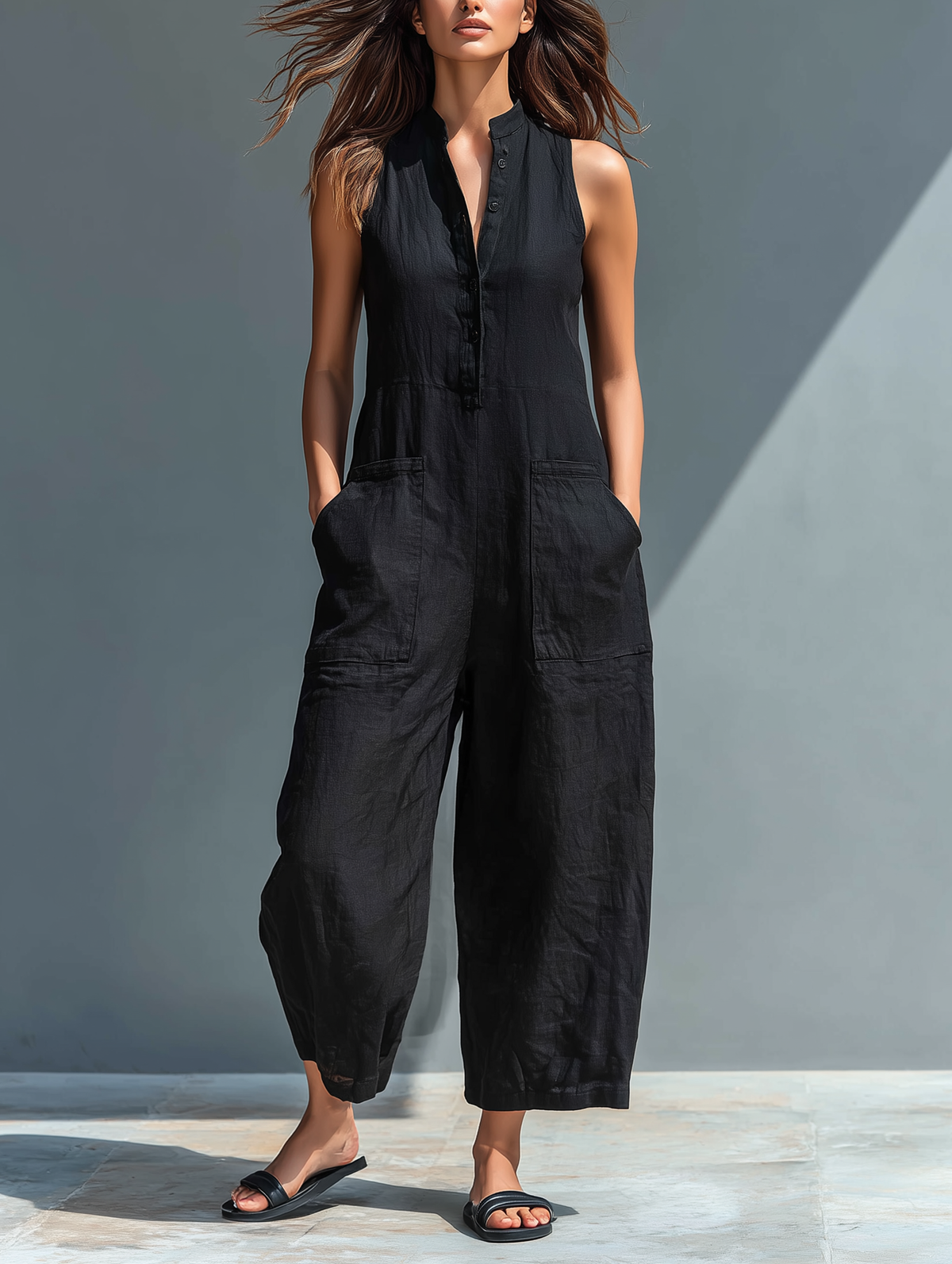 Linen Blend Jumpsuit