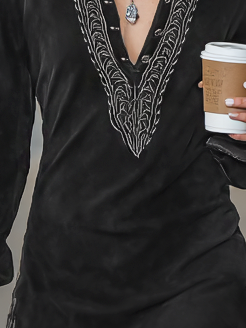 Embroidered Mini Dress