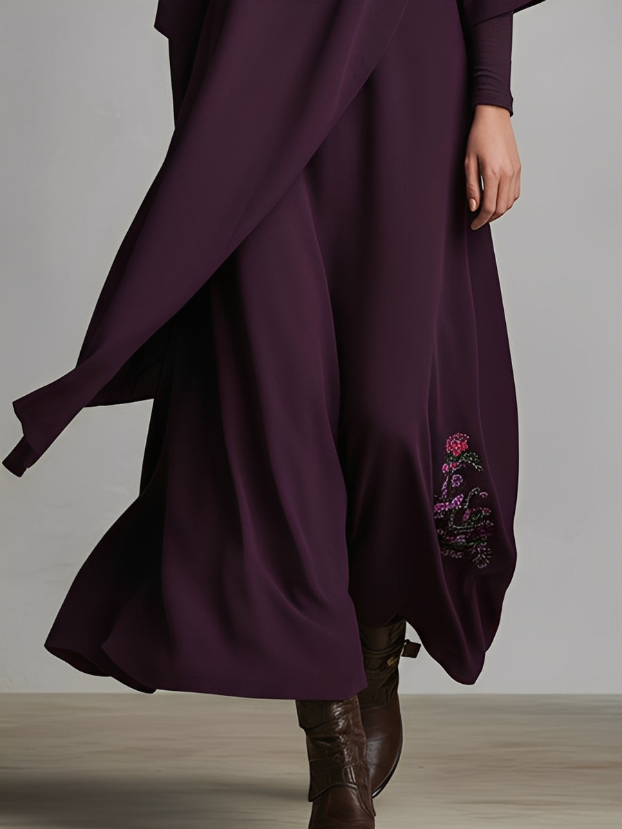 Plum Turtleneck Maxi Dress