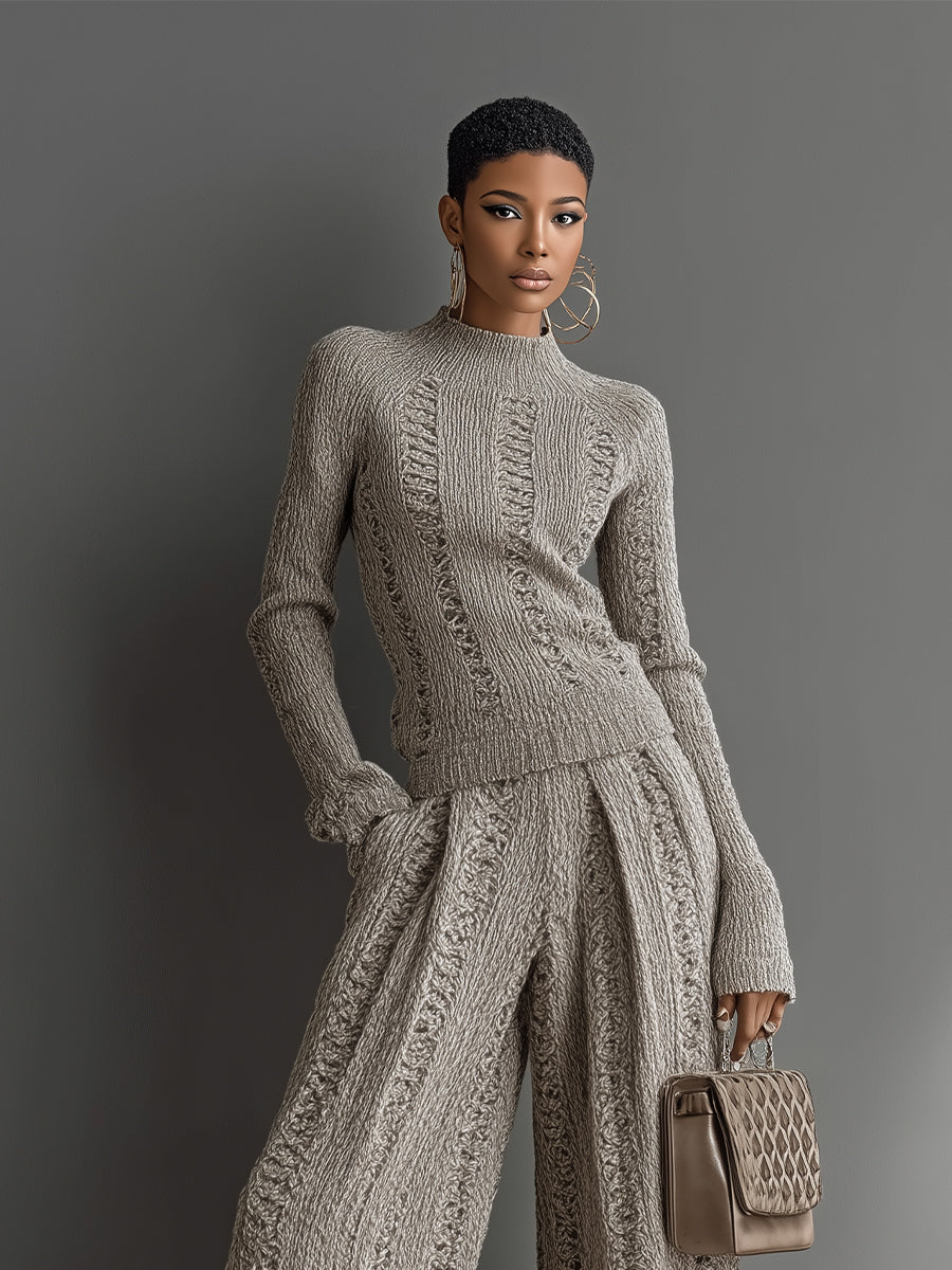 Taupe Knit Set
