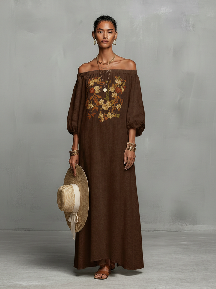 Off-the-Shoulder Maxi Dress